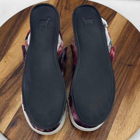 Goats Youth Kids Sz. 3 Galaxy Nebula Space Print Hook & Loop Sneakers Shoes - Picture 14 of 15